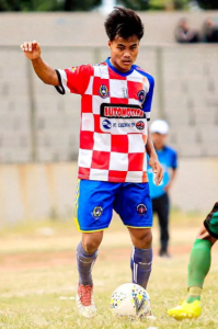 Pindo Sodikin pemain muda berbakat salah satu alumni pesantren sepak bola Thoriqotul Jannah Indonesia